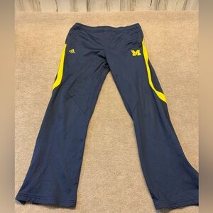 Adidas Michigan Wolverines Climalite Track Pants Navy Small 1945